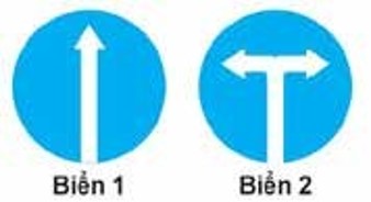 Câu 436: Biển nào (đặt trước ngã ba, ngã tư) cho phép xe được rẽ sang hướng khác?