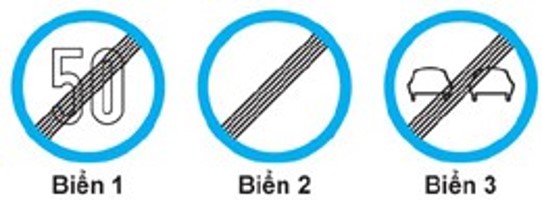 Câu 442: Biển nào dưới đây báo hiệu hết cấm vượt?