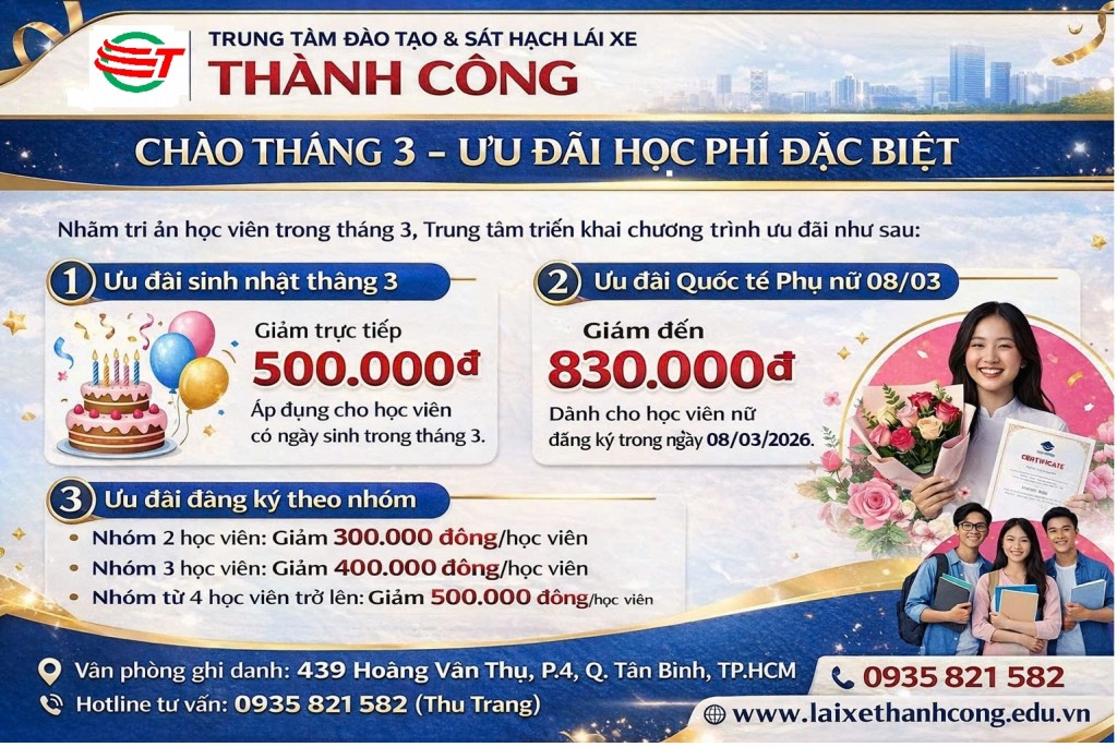 Học bằng lái ô tô tại Tân Bình