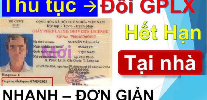 đổi giấy phép lái xe b2